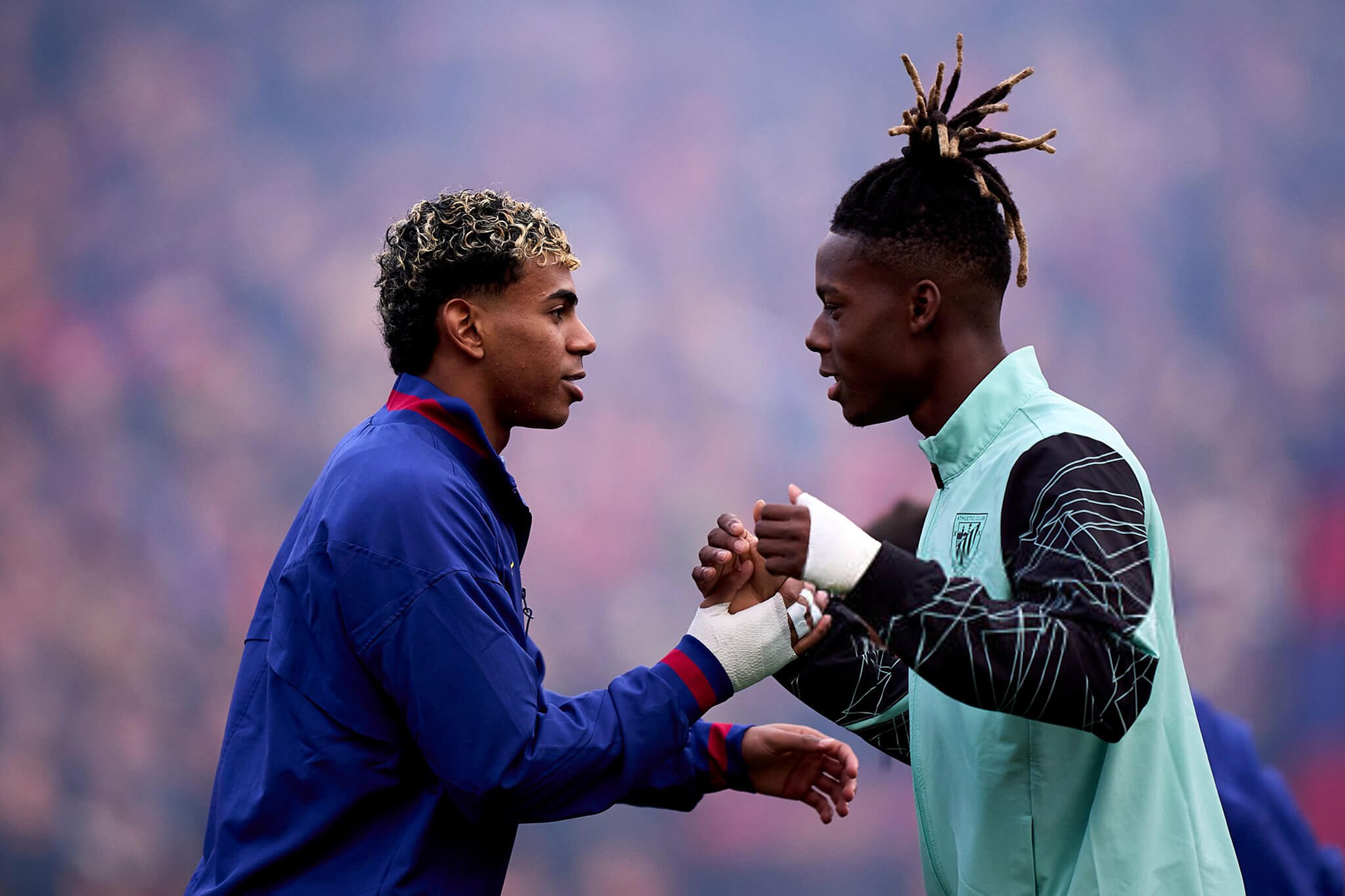 Lamine Yamal and Nico Williams 